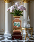 Custom 40-inch Cloisonne Square Floor Ceramic Vase|Office Decor|Decorative Items Dubai & Riyadh|Collectible Figurines