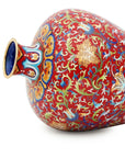 Cloisonne 15-inch Red Pattern Plum Vase|Home Gifts Decor|Wedding Gifts Dubai & Riyadh|Collectible Figurines