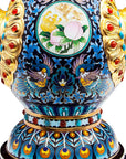 Customized Bird Feathers Pattern Cloisonne Vase|Decorative Items|Unique Personalized Gifts Dubai & Riyadh|Designer Presents