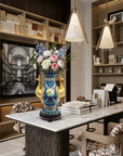 Customized Bird Feathers Pattern Cloisonne Vase|Decorative Items|Unique Personalized Gifts Dubai & Riyadh|Designer Presents