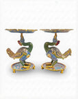 Customized Crane-shaped-base Cloisonne Plate|Decorative Items|Unique Personalized Gifts Dubai & Riyadh|Designer Presents
