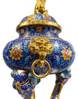 Customized Elephant-foot Legs Lion-decoration Cloisonne Oud Burner|Decorative Items|Unique Personalized Gifts Dubai & Riyadh|Designer Presents