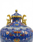 Customized Twin Phoenix-Head Handles Cloisonne Vase|Decorative Items|Unique Personalized Gifts Dubai & Riyadh|Designer Presents