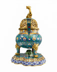 Customized Three-legged Beast-Top Finial Cloisonne Oud Burner|Decorative Items|Unique Personalized Gifts Dubai & Riyadh|Designer Presents