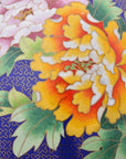 Close-up detail of the gold-plated copper rim and enamel flower and bird pattern on this Royal Cloisonne vase,a premium piece for luxury home decor and home gifts