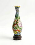 Royal Cloisonne Gold-plated Copper Vase, Phoenix and Peony Pattern, Masterpiece by Master Ding Minghong as an exquisite home decor and unique home gifts item