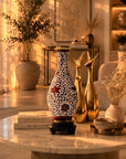 Royal Cloisonne Gold-plated Copper Vase, Lotus vine pattern, Masterpiece by Master Ding Minghong as an exquisite home decor and unique home gifts item