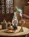 Royal Cloisonne Gold-plated Copper Vase, Pine, Bamboo,Plum Pattern, Masterpiece by Master Ding Minghong as an exquisite home decor and unique home gifts item