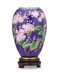 Royal Cloisonne Gold-plated Copper Vase, Hydrangea Pattern, Masterpiece by Master Ding Minghong as an exquisite home decor and unique home gifts item