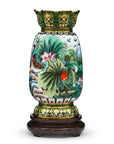 Royal Cloisonne Gold-plated Copper Vase, Lotus Pattern, Masterpiece by Master Dai Jialin as an exquisite home decor and unique home gifts item