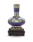 Royal Cloisonne Gold-plated Copper Vase, Landscape Painting Pattern, Masterpiece by Master Ding Minghong as an exquisite home decor and unique home gifts item