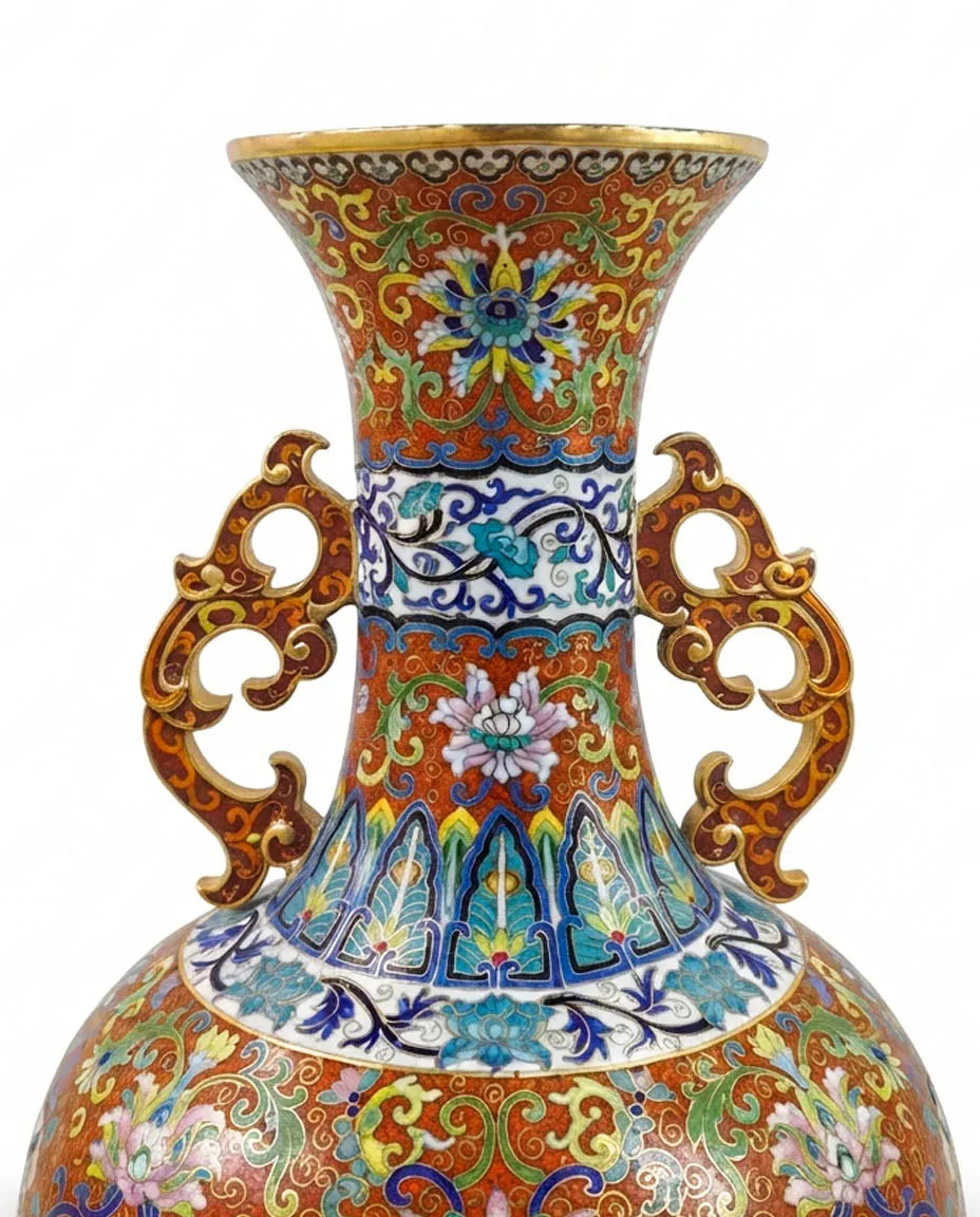 Customized Ruyi Handles Jade-pot Shape Cloisonne Vase|Decorative Items|Unique Personalized Gifts Dubai &amp; Riyadh|Designer Presents