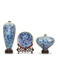 Cloisonne Rose Ceramic Vase Plate Sets|Home Gifts Decor|Wedding Gifts Dubai & Riyadh|Collectible Figurines
