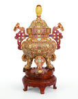 Custom 38-inch Cloisonne Oud Burner|Office Decor|Decorative Items Dubai & Riyadh|Collectible Figurines