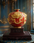 Cloisonne Apple-shaped Ceramic Vase|Home Gifts Decor|Wedding Gifts Dubai & Riyadh|Collectible Figurines