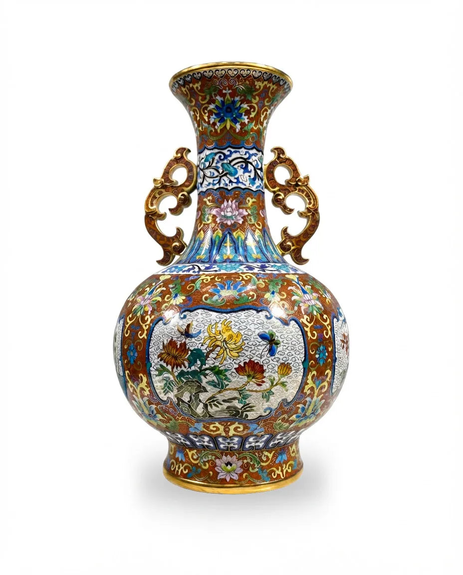 Customized Ruyi Handles Jade-pot Shape Cloisonne Vase|Decorative Items|Unique Personalized Gifts Dubai &amp; Riyadh|Designer Presents
