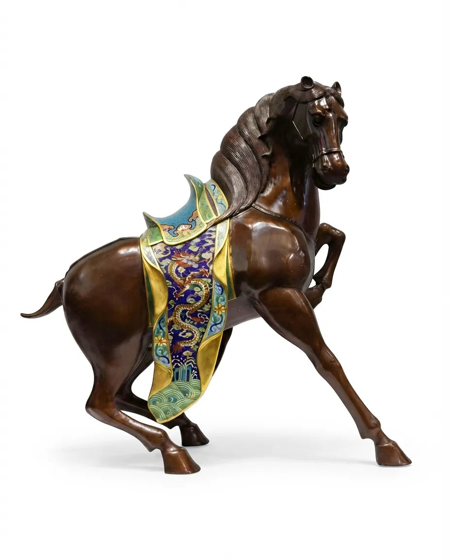 Customized Grand Royal Horses Cloisonne sculpture|Decorative Items|Unique Personalized Gifts Dubai &amp; Riyadh|Designer Presents