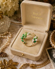 Cloisonne Green Leaf Silver Brooch|Home Gifts Decor|Wedding Gifts Dubai & Riyadh|luxuryjewelry.com|Expensive Gifts for Women
