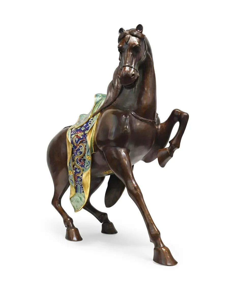 Customized Grand Royal Horses Cloisonne sculpture|Decorative Items|Unique Personalized Gifts Dubai &amp; Riyadh|Designer Presents