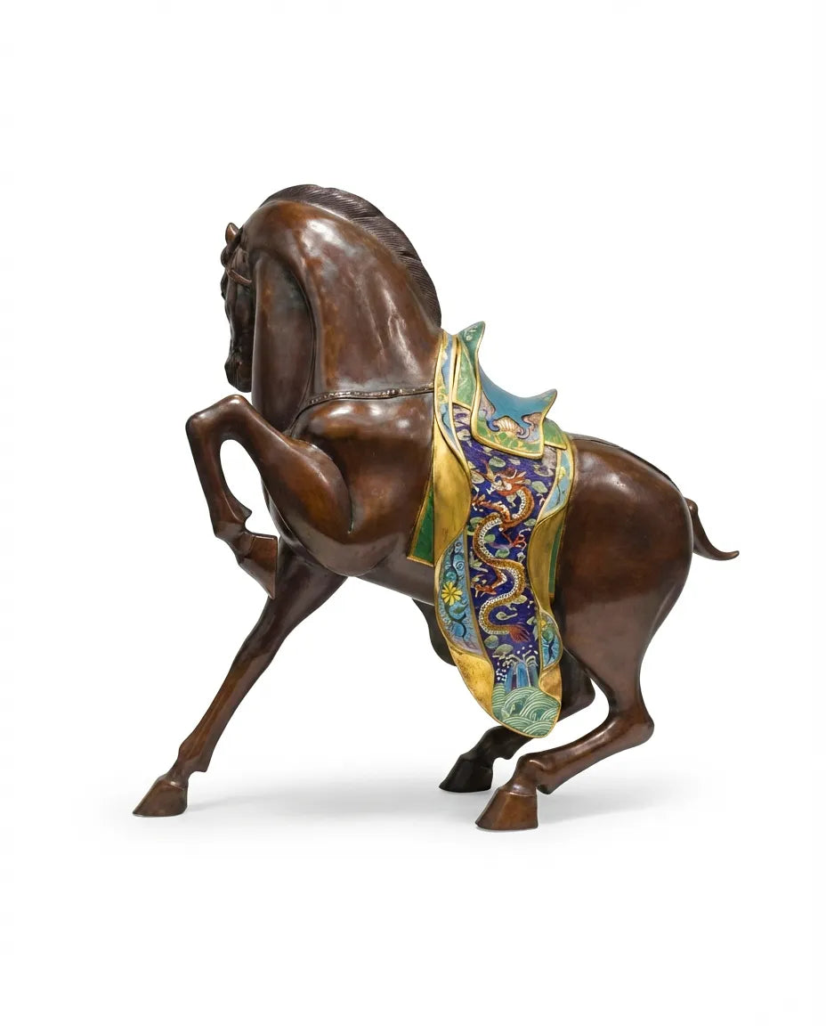 Customized Grand Royal Horses Cloisonne sculpture|Decorative Items|Unique Personalized Gifts Dubai &amp; Riyadh|Designer Presents