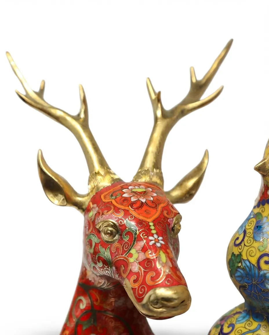 Customized Deer Carrying Gourd Cloisonne sculpture|Decorative Items|Unique Personalized Gifts Dubai &amp; Riyadh|Designer Presents