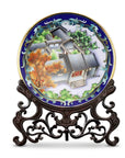 Cloisonne 12-inch Beijing Courtyard-style Plate|Home Gifts Decor|Wedding Gifts Dubai & Riyadh|Collectible Figurines