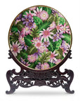 Customized Blooming Splendor Pattern Cloisonne Plate|Decorative Items|Unique Personalized Gifts Dubai & Riyadh|Designer Presents