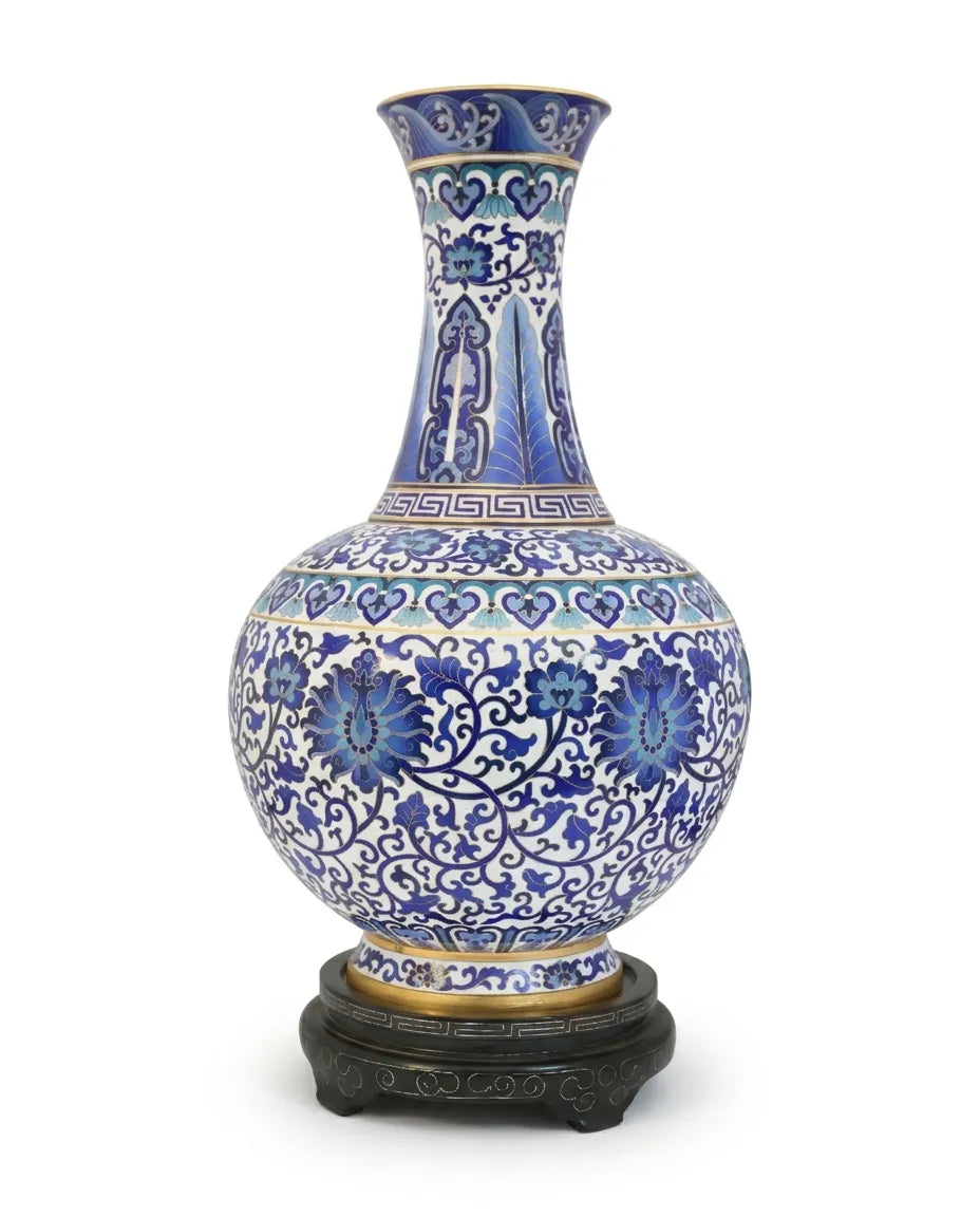 Cloisonne 15-inch Blue and White Vase|Home Gifts Decor|Wedding Gifts Dubai &amp; Riyadh|Collectible Figurines