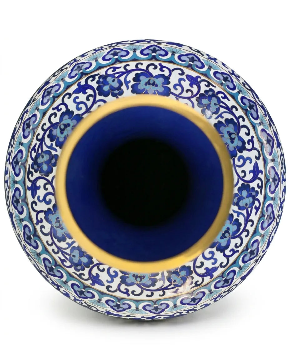 Cloisonne 15-inch Blue and White Vase|Home Gifts Decor|Wedding Gifts Dubai &amp; Riyadh|Collectible Figurines