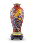 定制牡丹花画景泰蓝花瓶|装饰品|迪拜与利雅得独特个性化礼品|设计师礼品