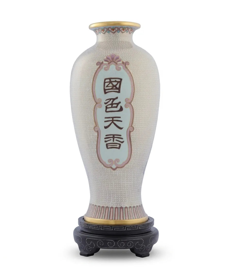 定制牡丹花画景泰蓝花瓶|装饰品|迪拜与利雅得独特个性化礼品|设计师礼品