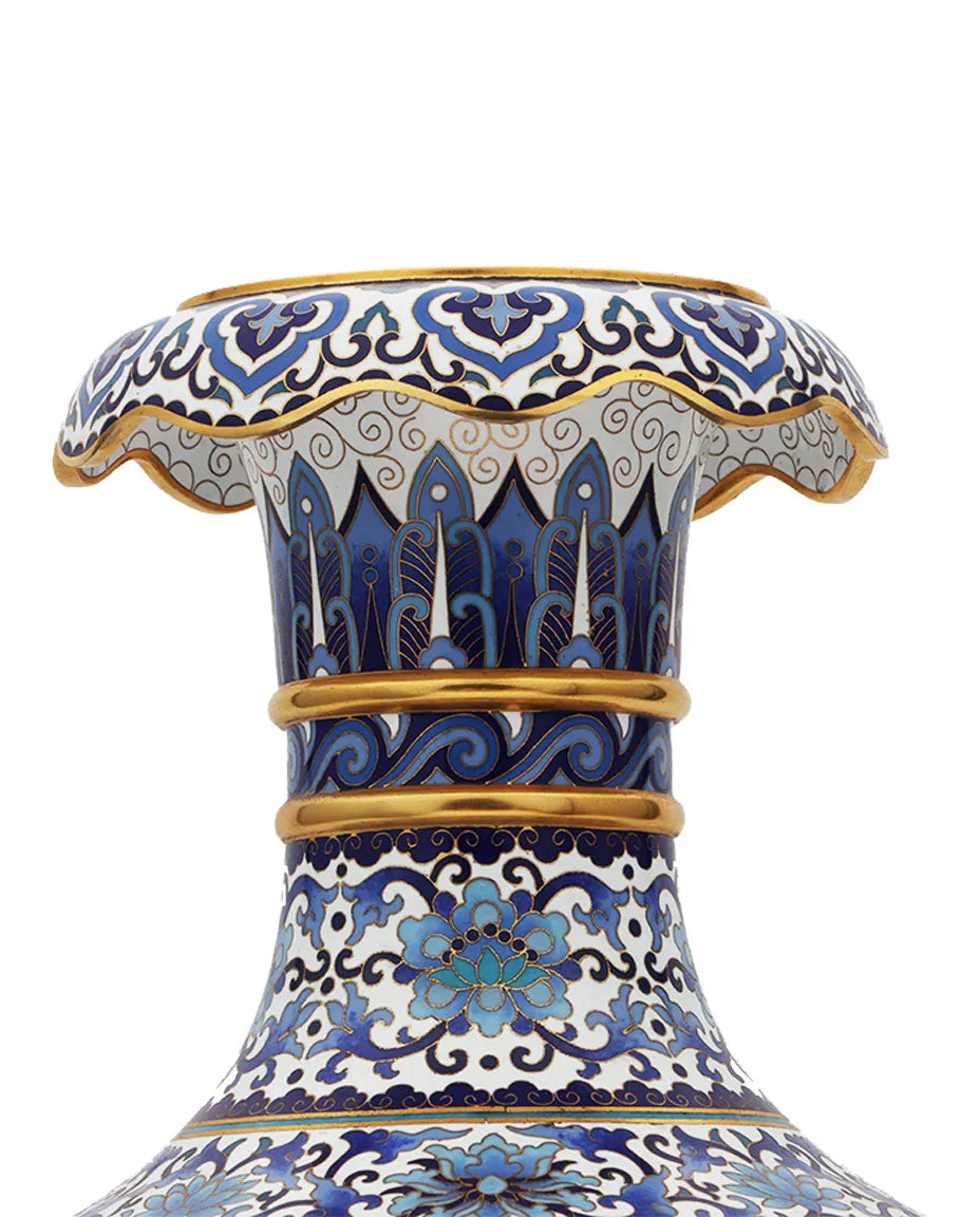 Cloisonne 17-inch Blue and White Vase|Home Gifts Decor|Wedding Gifts Dubai &amp; Riyadh|Collectible Figurines