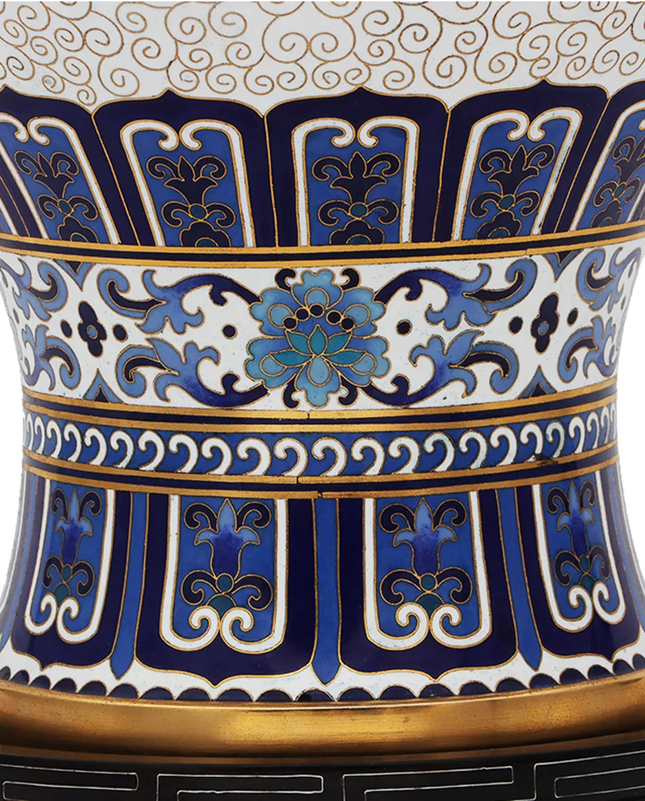 Cloisonne 17-inch Blue and White Vase|Home Gifts Decor|Wedding Gifts Dubai &amp; Riyadh|Collectible Figurines
