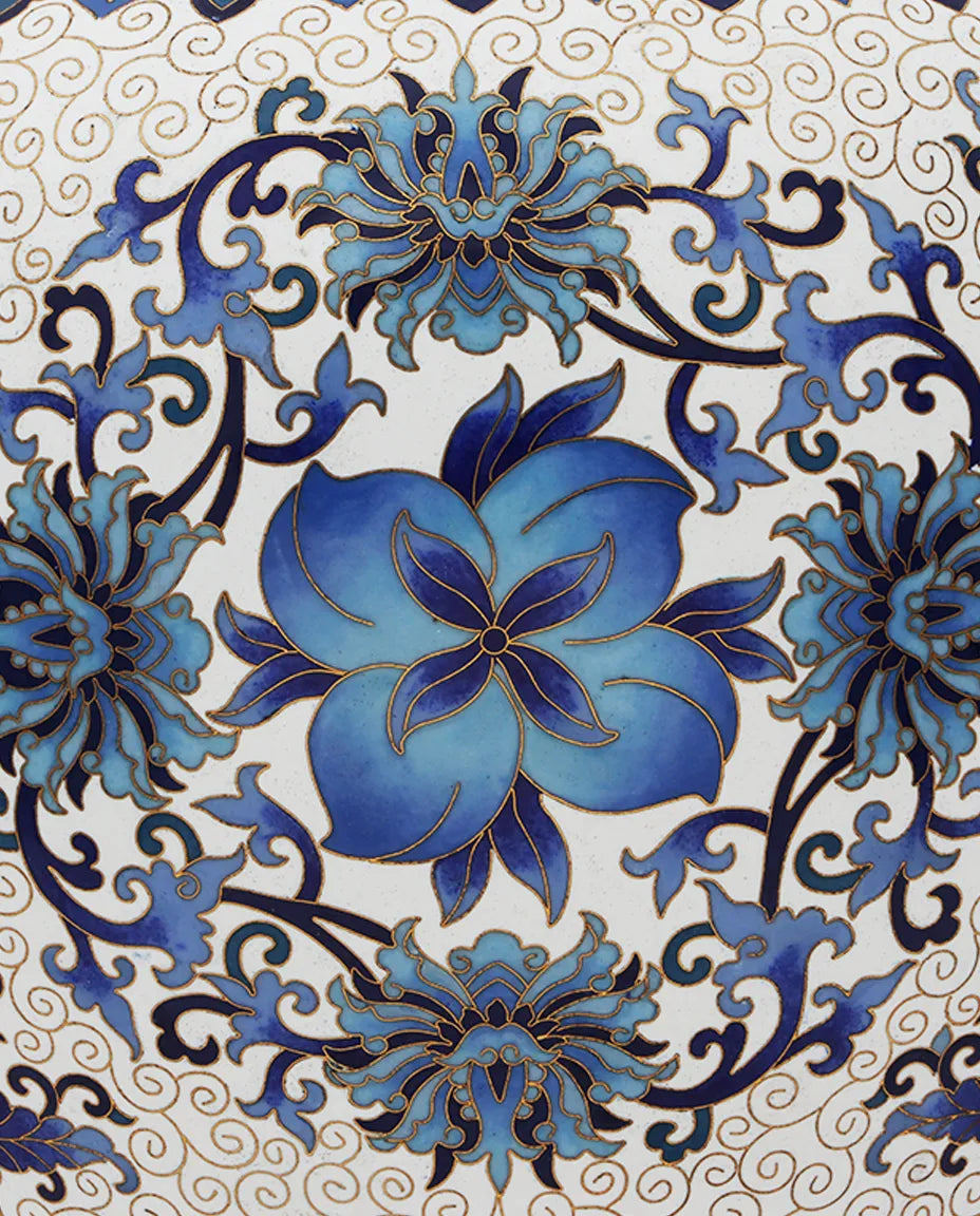 Cloisonne 17-inch Blue and White Vase|Home Gifts Decor|Wedding Gifts Dubai &amp; Riyadh|Collectible Figurines