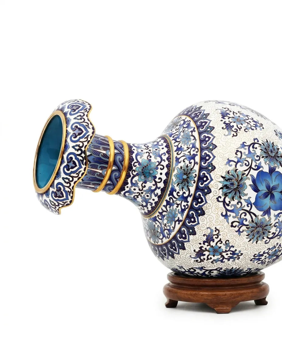 Cloisonne 17-inch Blue and White Vase|Home Gifts Decor|Wedding Gifts Dubai &amp; Riyadh|Collectible Figurines