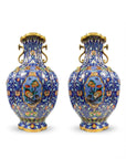 Customized Begonia Paniting Cloisonne Vase|Decorative Items|Unique Personalized Gifts Dubai & Riyadh|Designer Presents