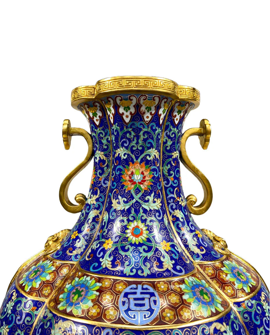 Customized Begonia Paniting Cloisonne Vase|Decorative Items|Unique Personalized Gifts Dubai &amp; Riyadh|Designer Presents