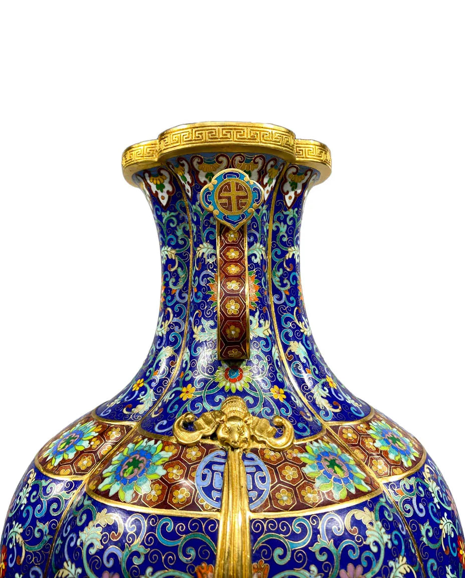 Customized Begonia Paniting Cloisonne Vase|Decorative Items|Unique Personalized Gifts Dubai &amp; Riyadh|Designer Presents