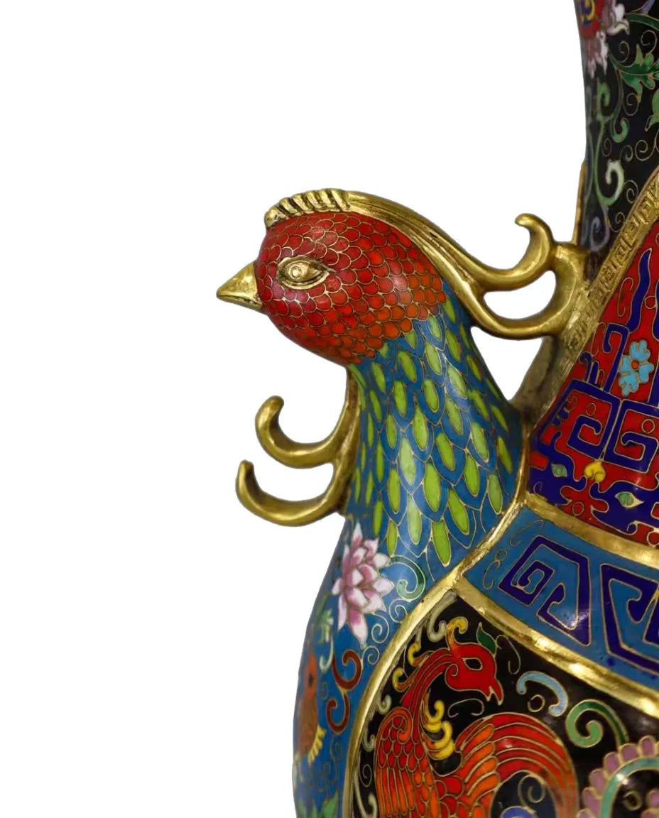 Customized Chicken-Pattern Cloisonne Vase|Decorative Items|Unique Personalized Gifts Dubai &amp; Riyadh|Designer Presents