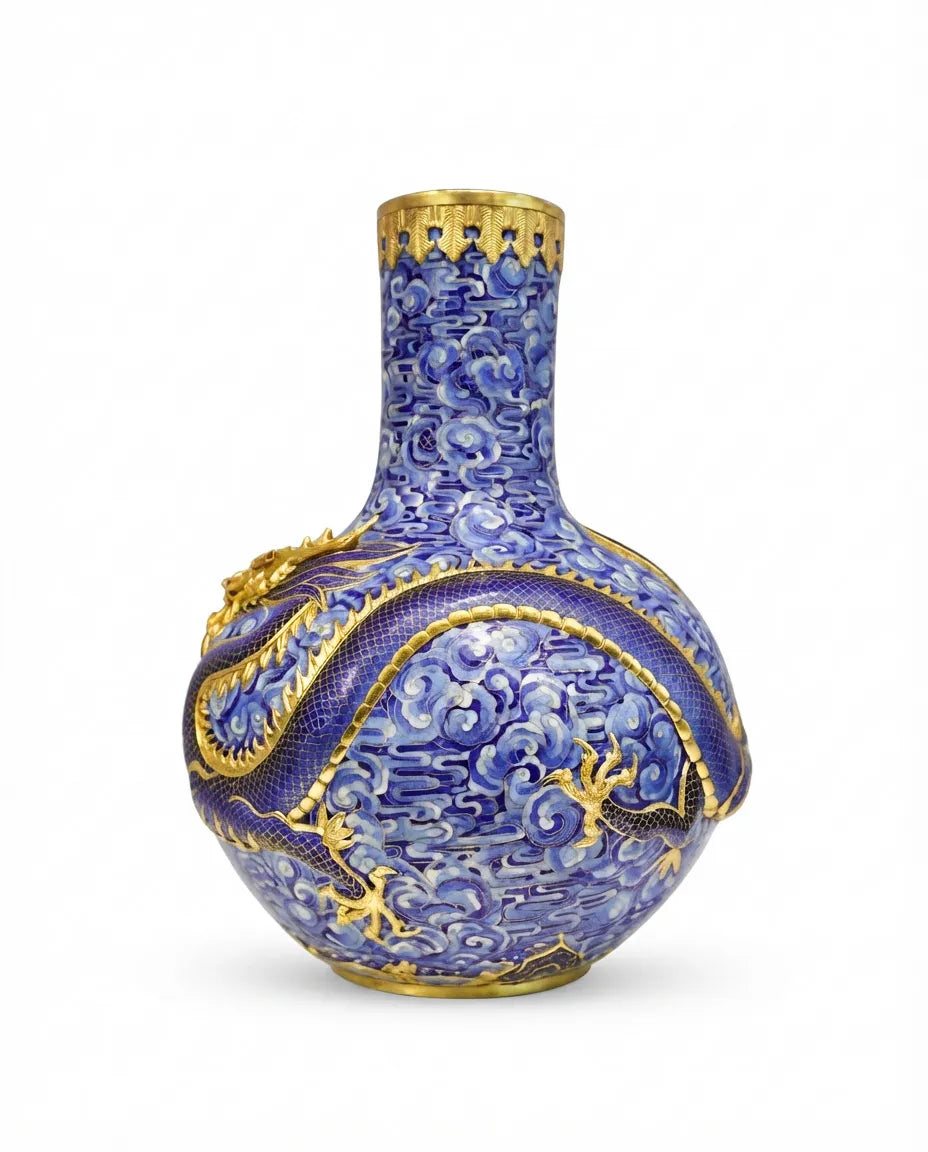 Customized Coiling Dragon Cloisonne Vase|Decorative Items|Unique Personalized Gifts Dubai &amp; Riyadh|Designer Presents
