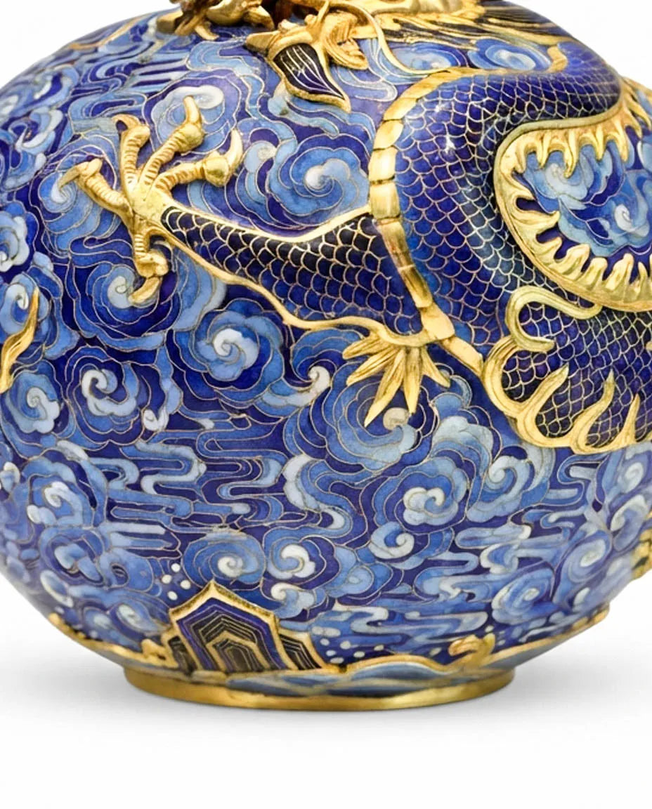 Customized Coiling Dragon Cloisonne Vase|Decorative Items|Unique Personalized Gifts Dubai &amp; Riyadh|Designer Presents