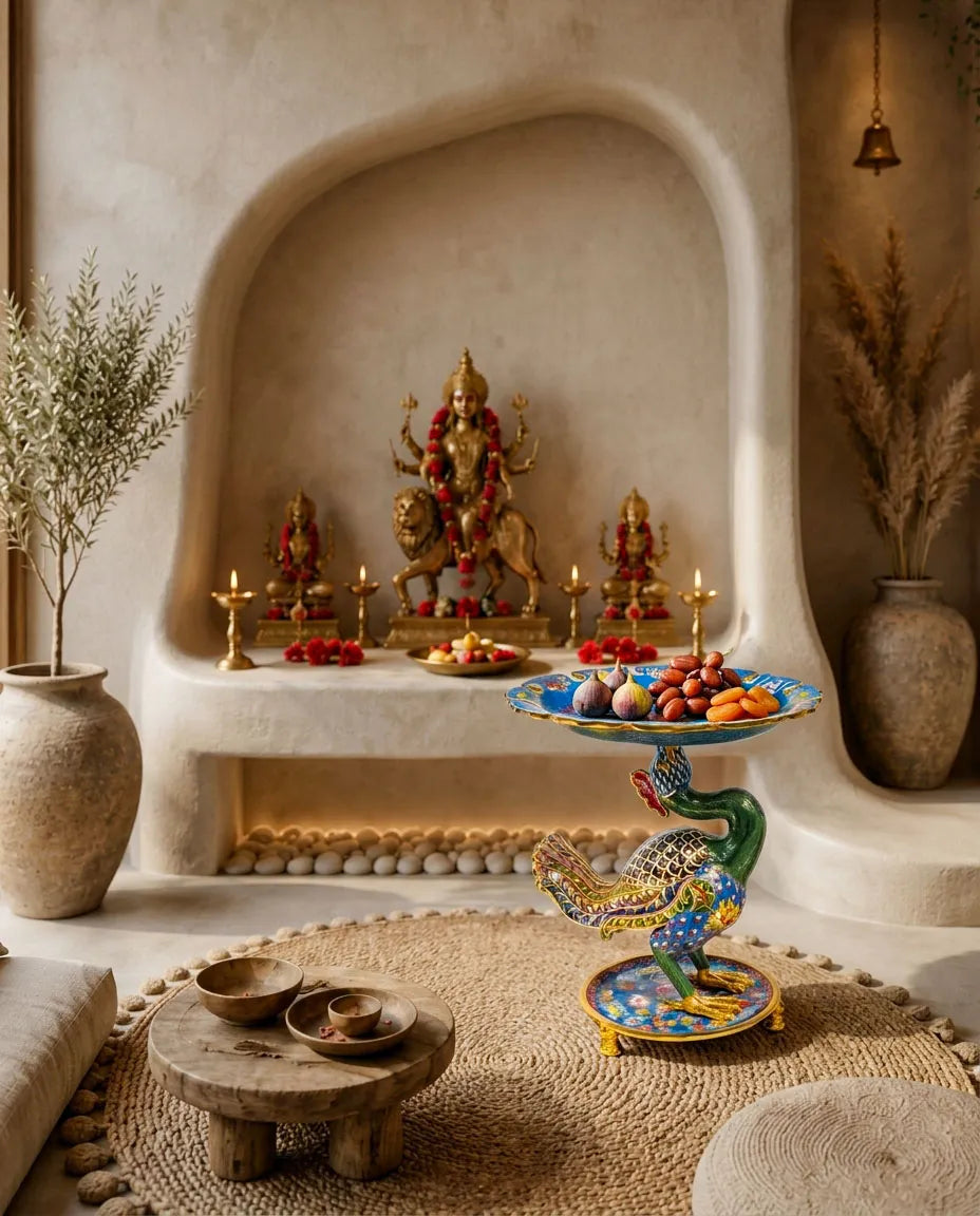 Customized Crane-shaped-base Cloisonne Plate|Decorative Items|Unique Personalized Gifts Dubai &amp; Riyadh|Designer Presents