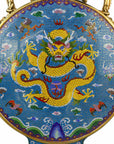Customized Dragon-shaped Handles Flattened  Cloisonne Vase|Decorative Items|Unique Personalized Gifts Dubai & Riyadh|Designer Presents