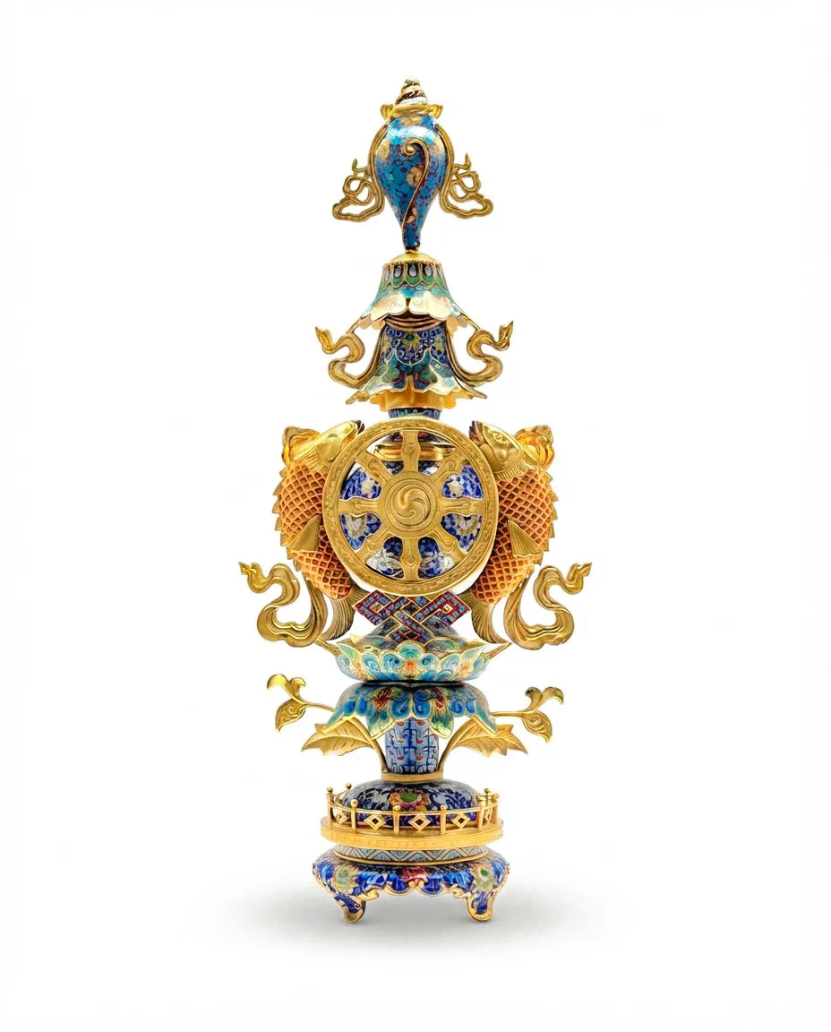 Customized Eight Auspicious Symbols Cloisonne Ornament|Decorative Items|Unique Personalized Gifts Dubai &amp; Riyadh|Designer Presents