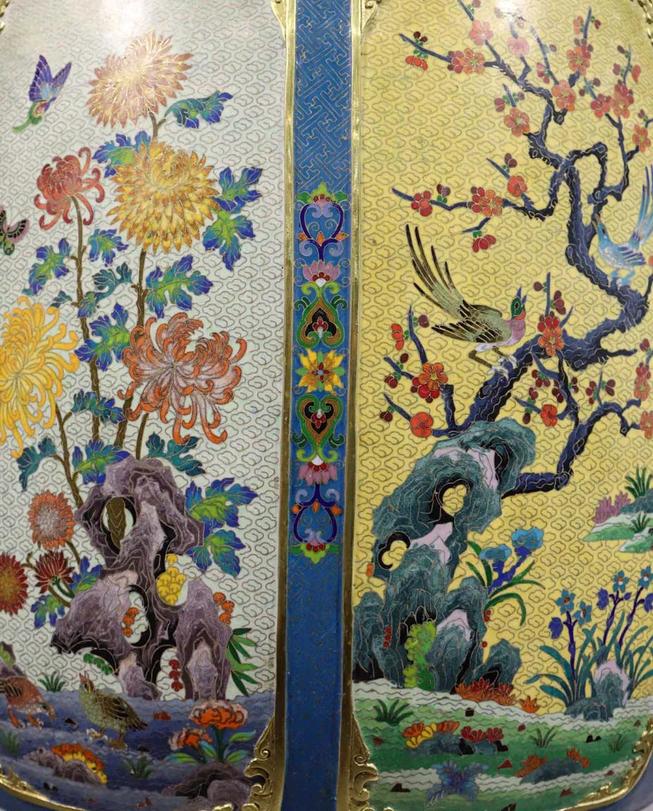 Customized Four Seasons Flower Cloisonne Vase|Decorative Items|Unique Personalized Gifts Dubai &amp; Riyadh|Designer Presents