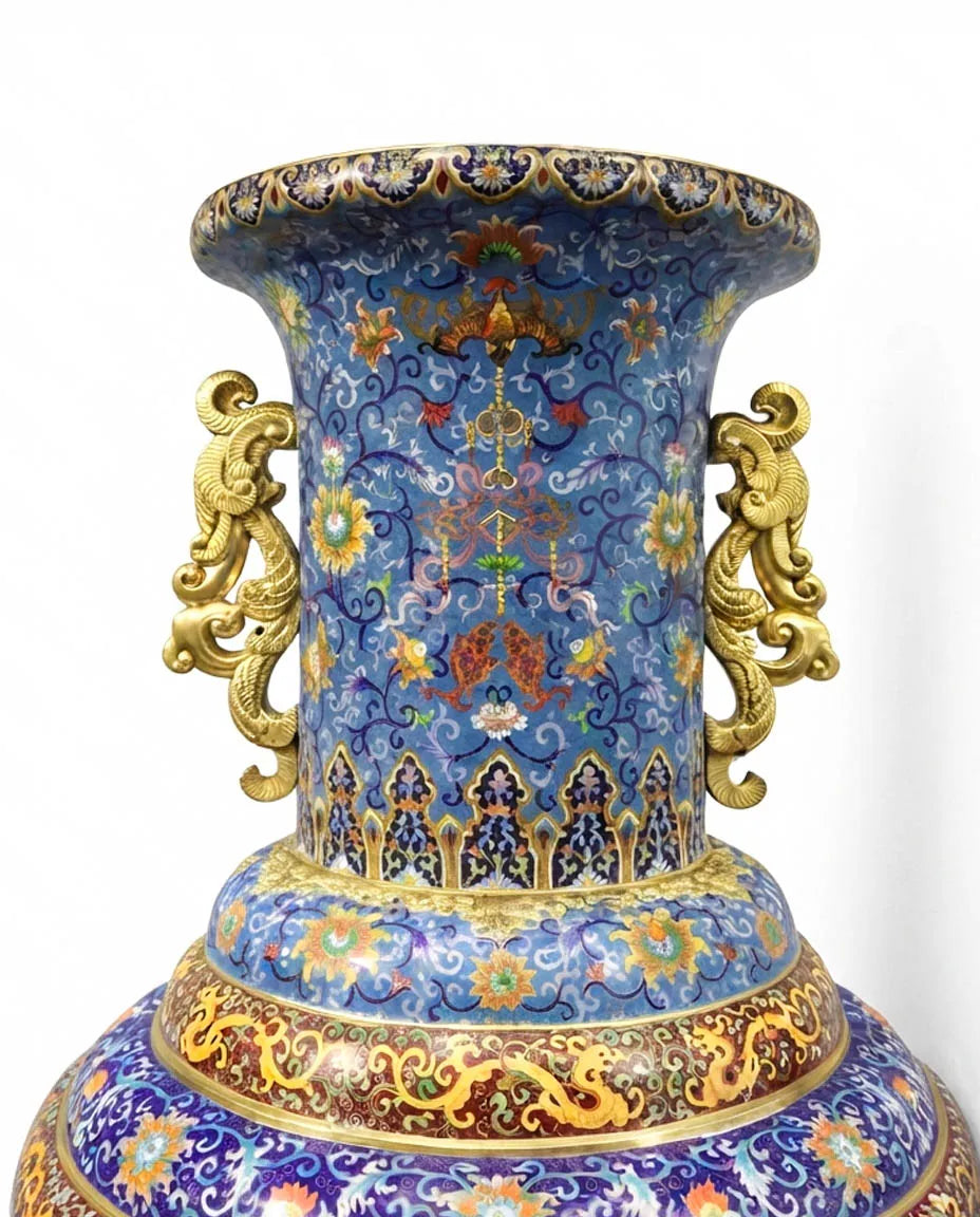 Customized Four Seasons Flower Cloisonne Vase|Decorative Items|Unique Personalized Gifts Dubai &amp; Riyadh|Designer Presents