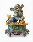 Customized Grand Lion Dance Cloisonne Sculpture|Decorative Items|Unique Personalized Gifts Dubai & Riyadh|Designer Presents