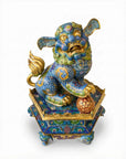 Customized Grand Lion Dance Cloisonne Sculpture|Decorative Items|Unique Personalized Gifts Dubai & Riyadh|Designer Presents