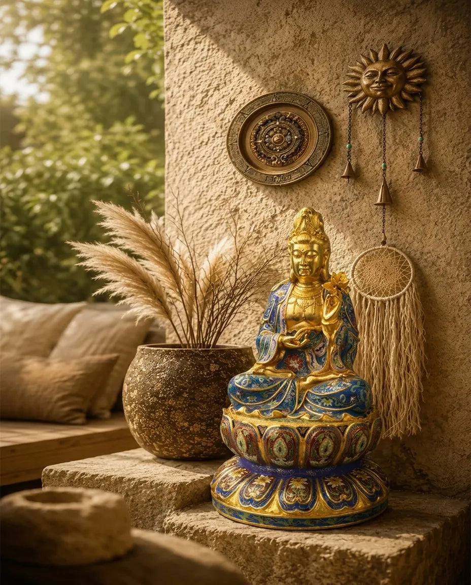 Customized Guanyin Bodhisattva Cloisonne Statue|Decorative Items|Unique Personalized Gifts Dubai &amp; Riyadh|Designer Presents