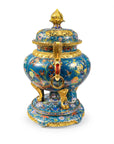 Customized Hexagonal Banana-Leaf Cloisonne Oud Burner|Decorative Items|Unique Personalized Gifts Dubai & Riyadh|Designer Presents